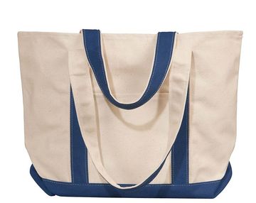 Liberty Bags Windward Large 18oz Cotton Canvas Classic Boat Tote Bag 18.5" W x 11.5" H x 5.5" D